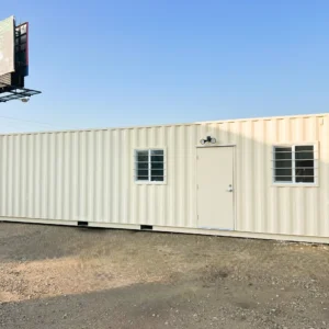 1-TRIP 40-foot Shipping Container Office and Storage Combo RAL 1015