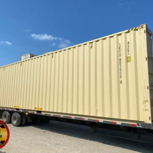 New 1-Trip 40' High Cube Shipping Container, Beige RAL 1015