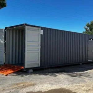 1-Trip 40-foot Shipping Container Office and Storage Combo RAL 7015