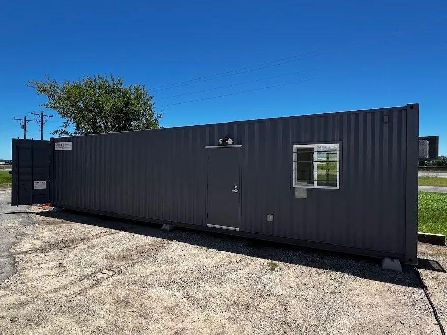 1-Trip 40-foot Shipping Container Office and Storage Combo RAL 7015 - Image 10