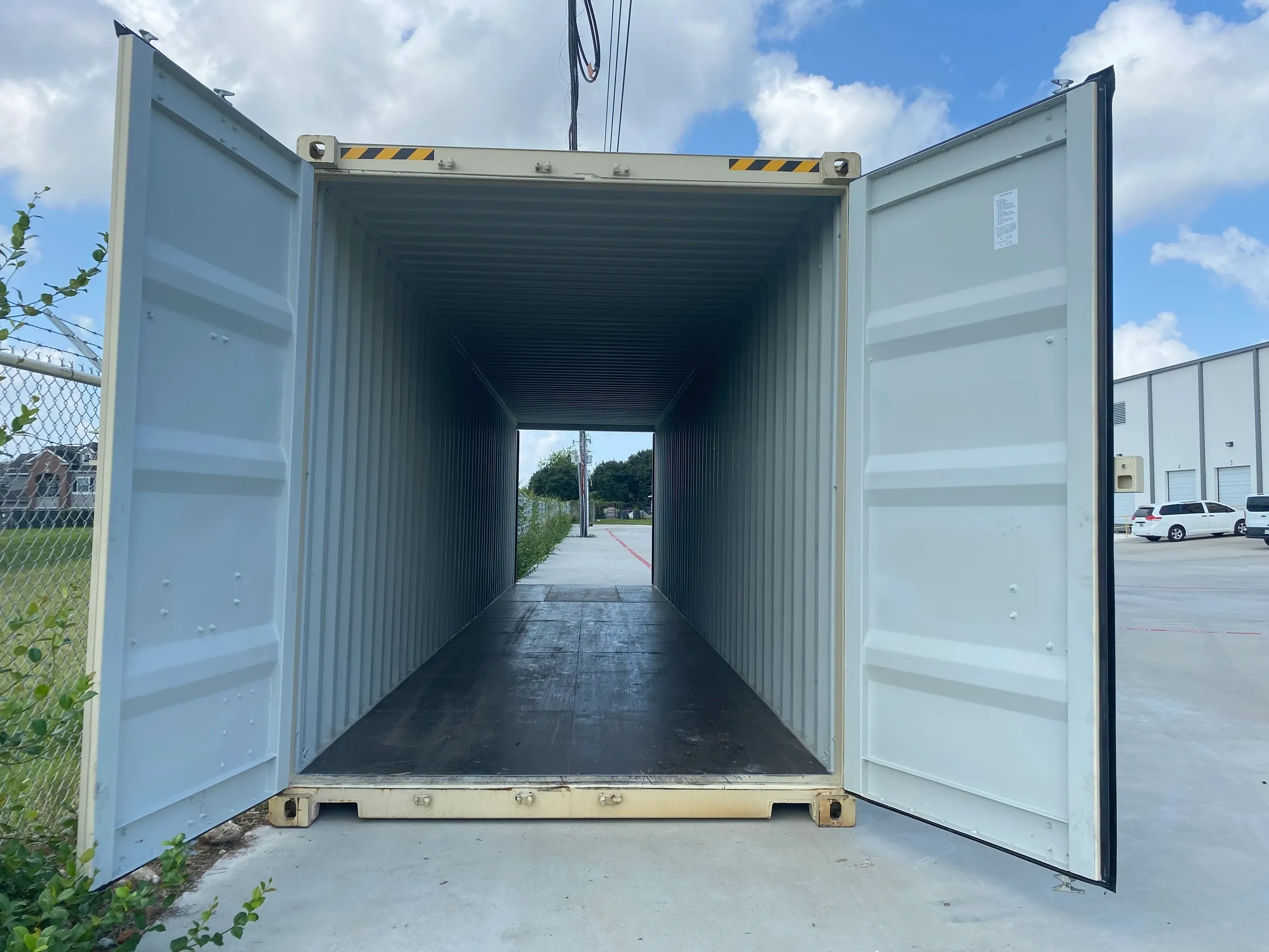 40-foot Double Door Shipping Container, Beige RAL 1015