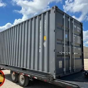 Grey 20-foot Shipping Container