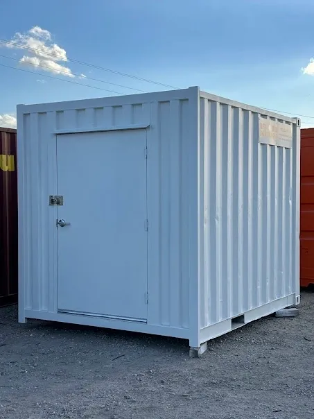 Used 10-foot Refurbished Shipping Container with 48x80 Man Door